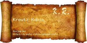 Kreutz Robin névjegykártya